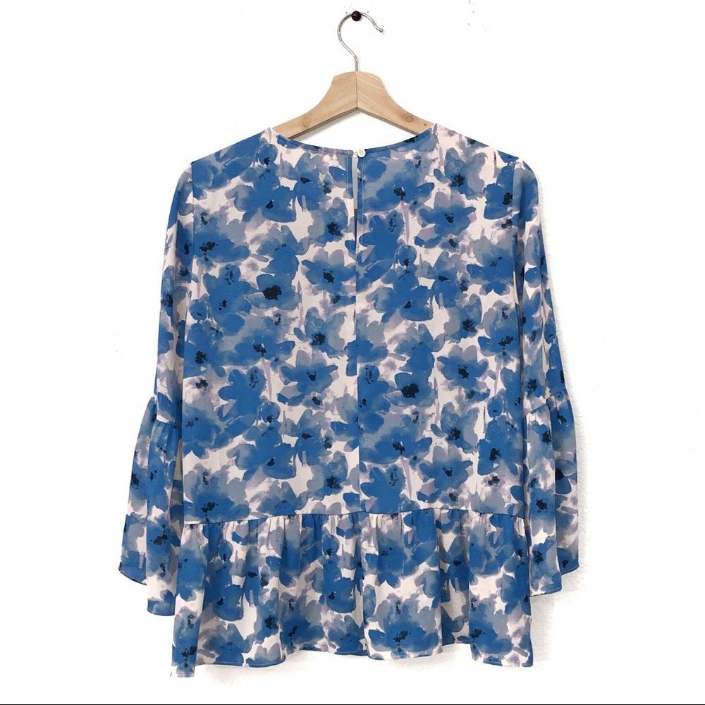 J. Crew Printed Floral Bell Sleeve Top - Picture 4 of 8